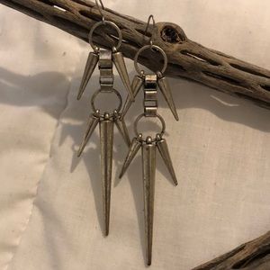Hook earrings silver tone